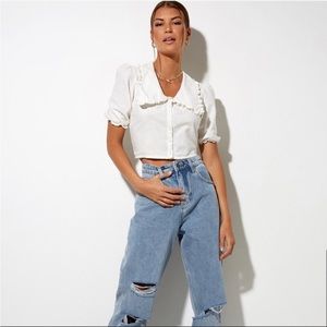 NWOT Motel Rocks Ivory Blouse